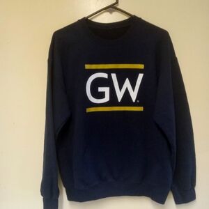 George Washington University College Navy Blue Logo Sweat Shirt